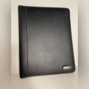 Samsonite Vinyl Bi-Fold Writing Pad | Interview Job Portfolio 12.25” x 10” Black
